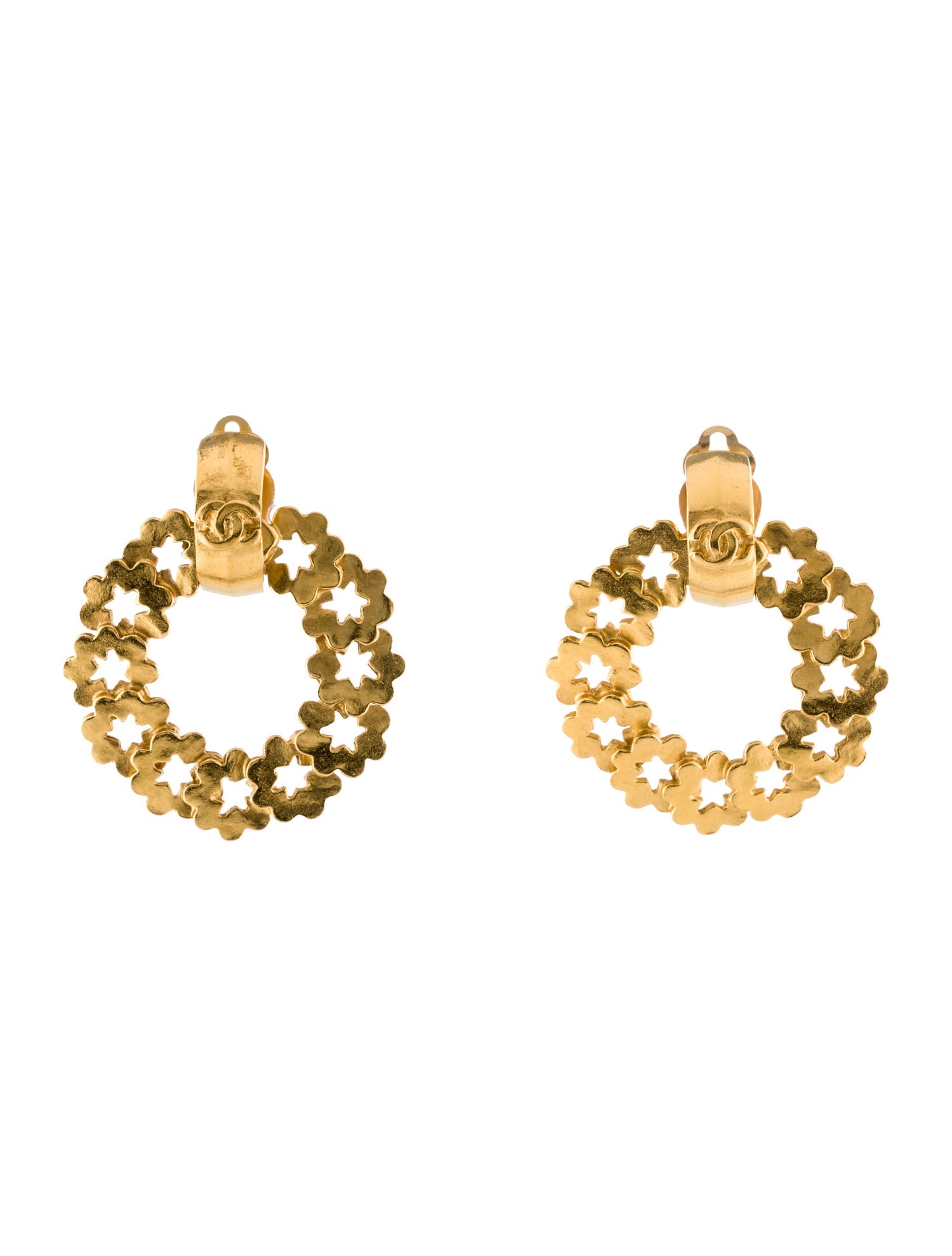 Chanel Vintage CC Knocker Clip-On Earrings
